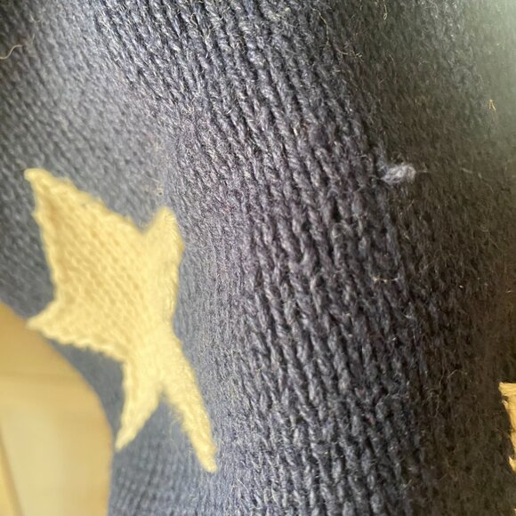 Lauren Hansen VTG American Flag Novelty Knit Cardigan Sweater M Button Up Ramie - Picture 12 of 12